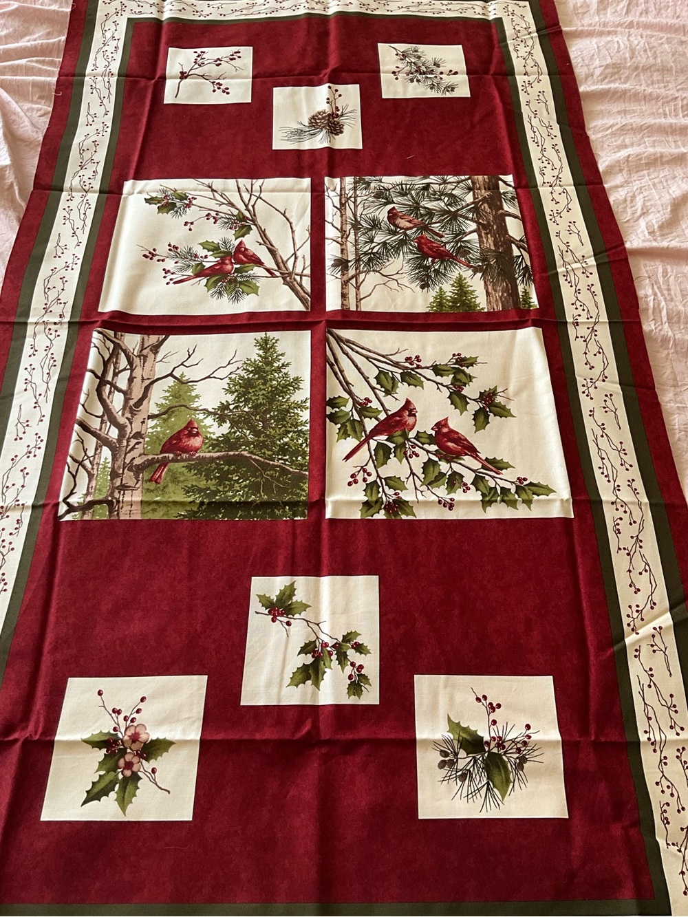 Moda#6590 Fabrics Winter's Song Holly Taylor Cardinal Holiday Unfinished Blocks